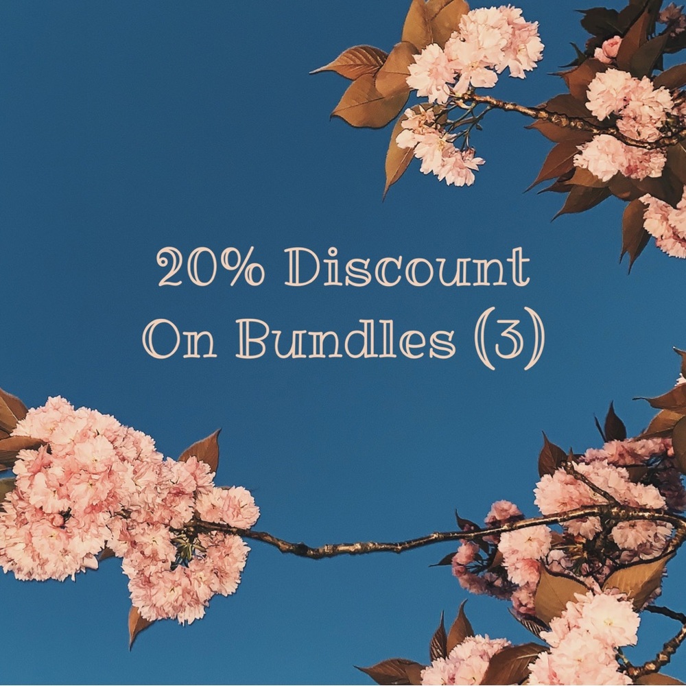 20% off - bundle of 3